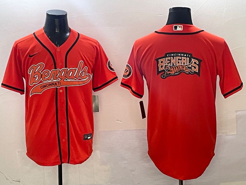 Men Cincinnati Bengals Blank Orange Joint Name 2025 Nike Limited NFL Jersey style 4